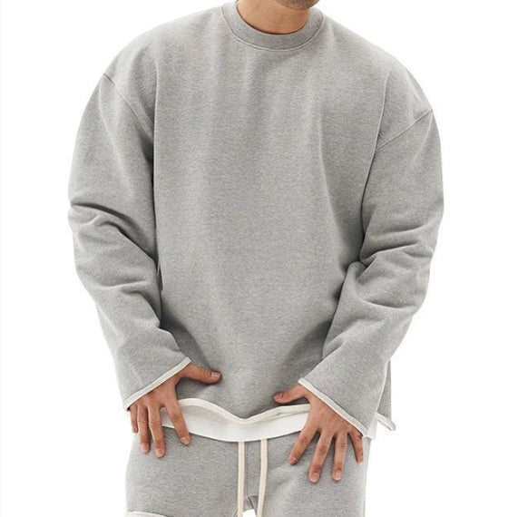 Pullover Round Neck Sweater Loose Men Clothes